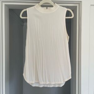 Sleeveless Mock Neck Women's Top in Cream